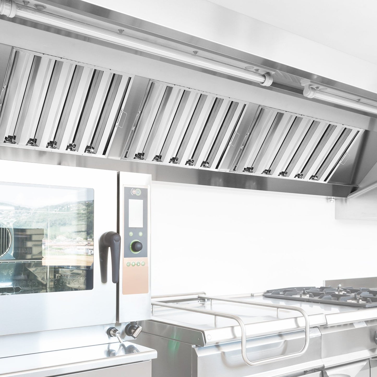 Commercial Hood Filter, 24.5W x 19.5H Inch Range Hood Filters, Stainless Steel Restaurant Range Hood Baffle Filter for Grease Rated Commercial Kitchen Exhaust Hoods, 5 Grooves, Pack of 2