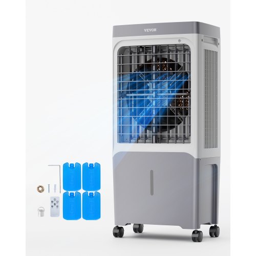 Evaporative Air Cooler, 1800 CFM with 6.8 Gallon Water Tank Swamp Cooler, Portable Cooling Fan with Remote Control, 12H Timer, 4 Ice Boxes, Quiet Operation, 3 Wind Speeds for Outdoor Indoor Use