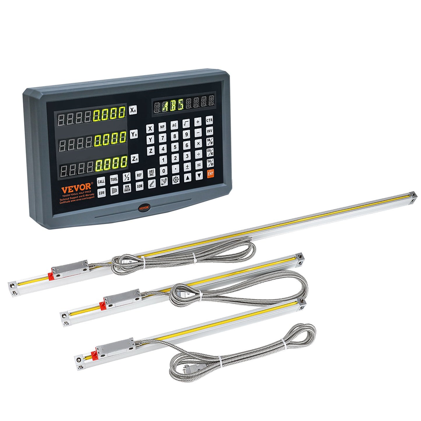 Digital Readout 16'' &amp; 18'' &amp; 38'' Linear Scale 3 Axis DRO Display Kit