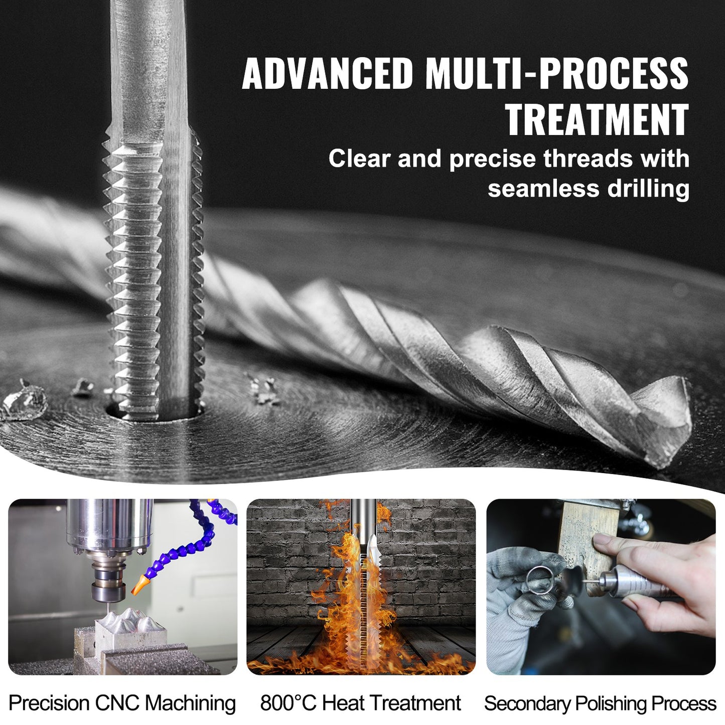 Tap and Die Set, 116 delar inkluderar metrisk och SAE storlek, lagerstål tappar och formar, viktigt gängverktyg för att skära externa invändiga gängor, med kompletta tillbehör och förvaringsväska