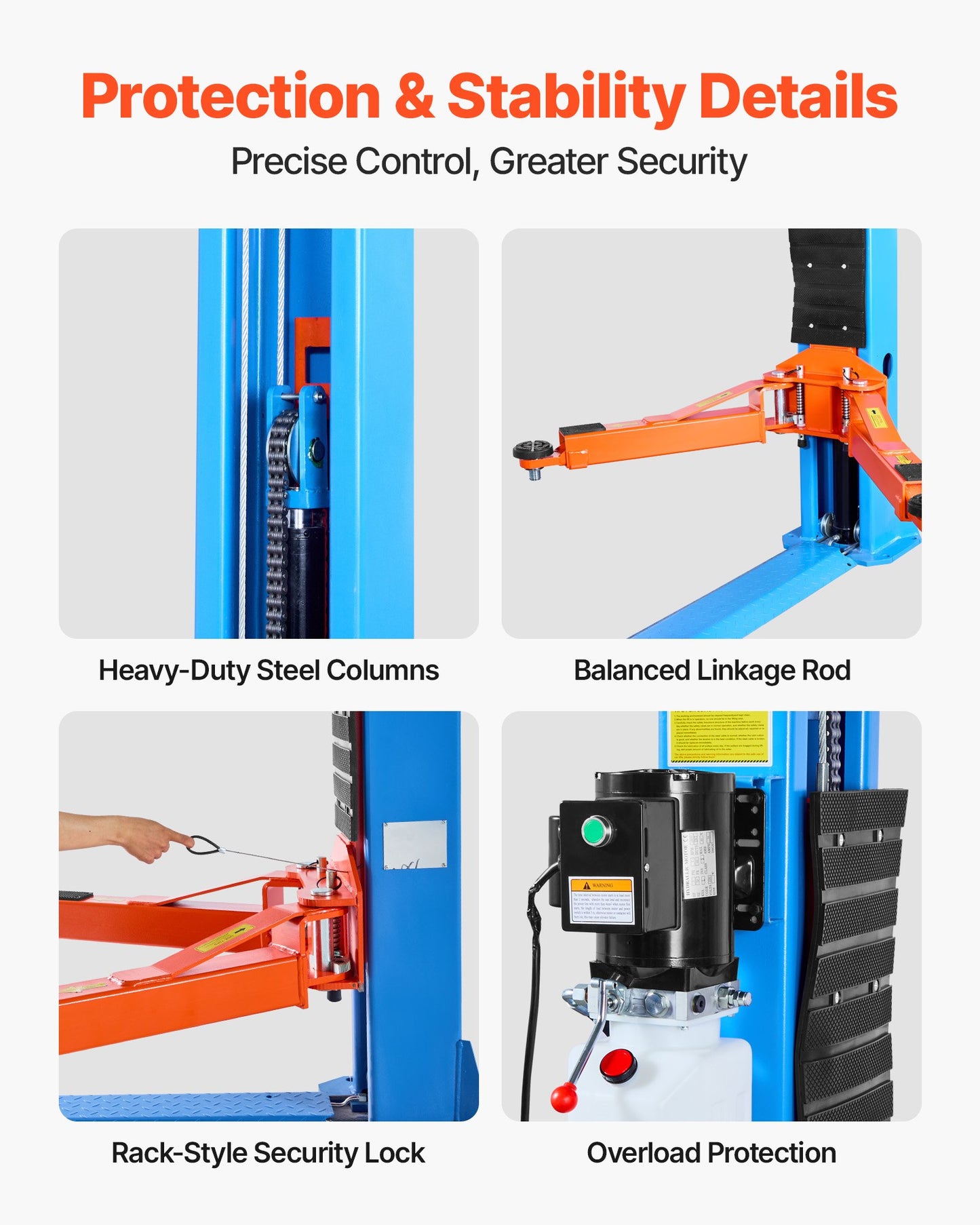 2 Post Lift, 12000 lbs Capacity, 220V 2.95 HP Powerful Motor, Two Post Car Lift Auto Hoist for Sedan SUV Pickup, Automotive Hoist 74.8 Inch Height for Home Garage, Repair Shop, Workshop, Blue