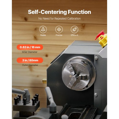 3-Zoll-3-Backen-Drehfutter mit Selbstzentrierung für Dreh-, Bohr- und Fräsmaschinen | EU