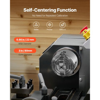 3-Zoll-4-Backen-Drehfutter mit Selbstzentrierung für Dreh-, Bohr- und Fräsmaschinen | EU