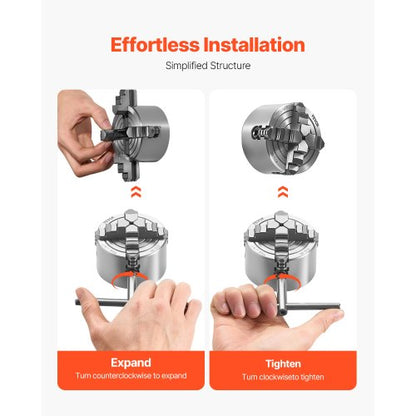 3-Zoll-4-Backen-Drehfutter mit Selbstzentrierung für Dreh-, Bohr- und Fräsmaschinen | EU