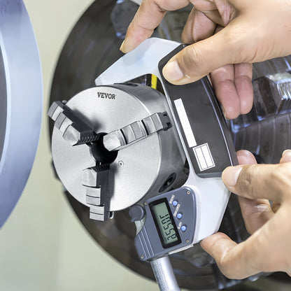 3-Jaw Lathe Chuck, 6'', Self-Centering Lathe Chuck, 0.14- 6.3 in/3.5-160 mm Clamping Range with T-key Fixing Screws Reversible Jaws, for Lathe 3D Printer Machining Center Milling Drilling Machin