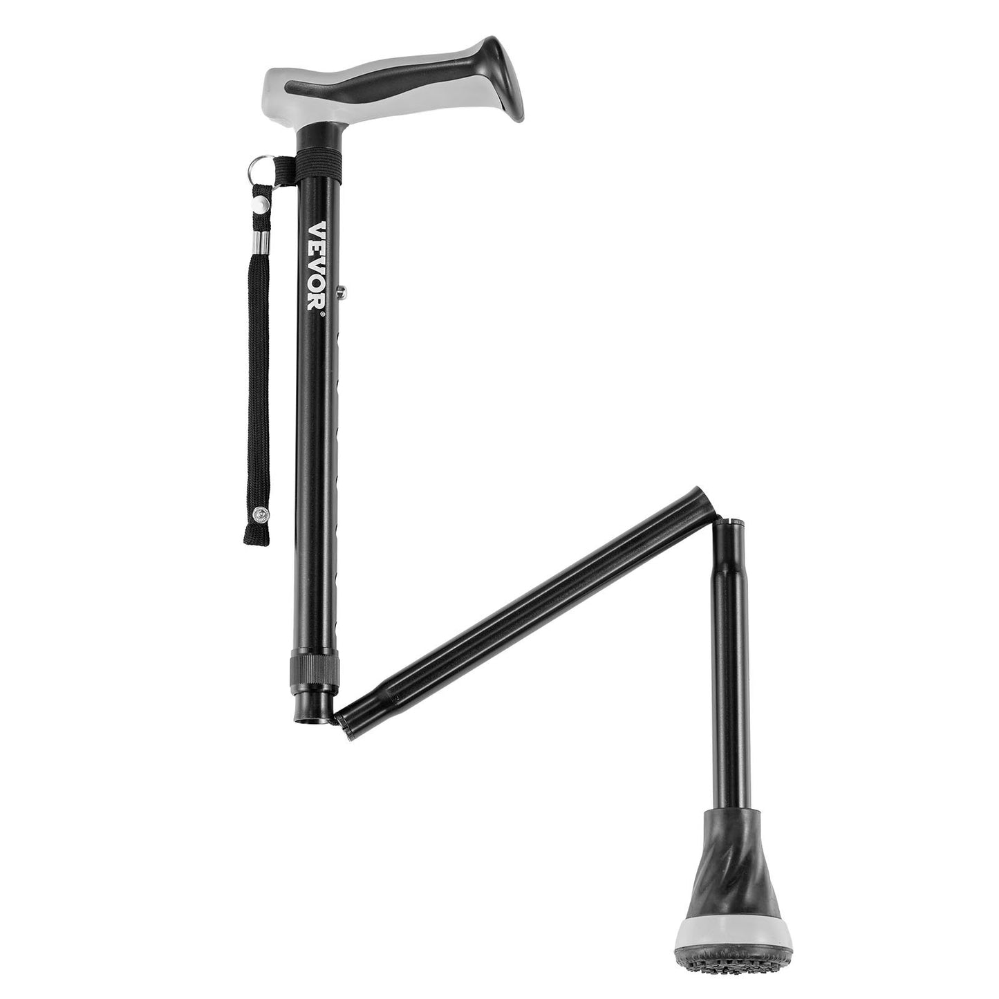 Walking Cane for Man Kvinna Folding Walking Stick 8-nivå justerbar höjd