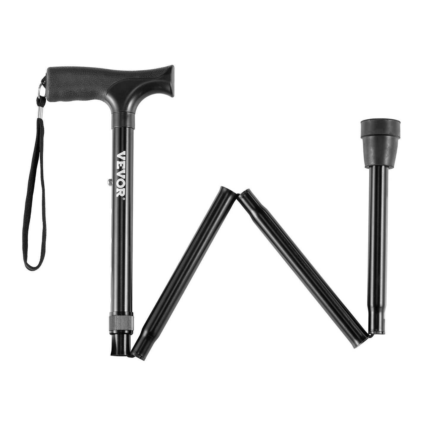 Walking Cane for Man Woman Folding Walking Stick 5-Level Adjustable Height