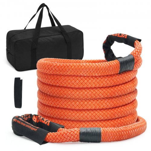 1" x 20' Kinetic Recovery Tow Rope 38,000 lbs, Heavy-Duty Off Road Snatch Strap, Extreme Duty 30% Elasticity Energy Snatch Strap for Jeep Car Truck ATV UTV SUV Tractor