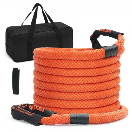 1" x 30' Kinetic Recovery Tow Rope 38,000 lbs, Heavy-Duty Off Road Snatch Strap, Extreme Duty 30% Elasticity Energy Snatch Strap for Jeep Car Truck ATV UTV SUV Tractor