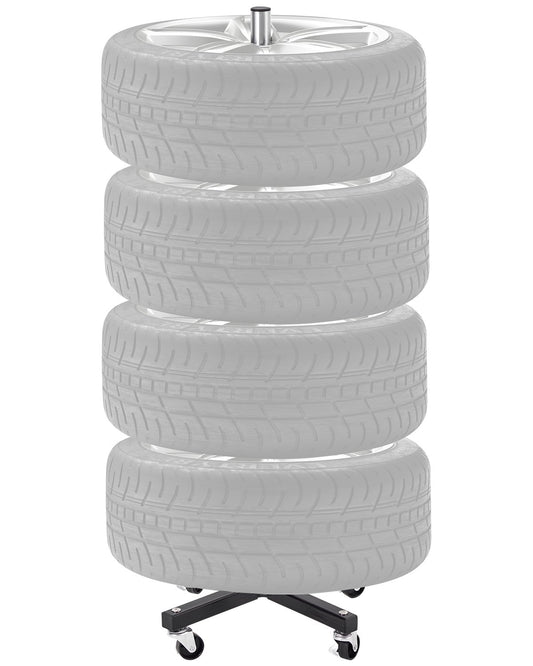 Däckställ för 4 däck med fälg Mobilt däckställ Passar upp till 225 mm brett däck