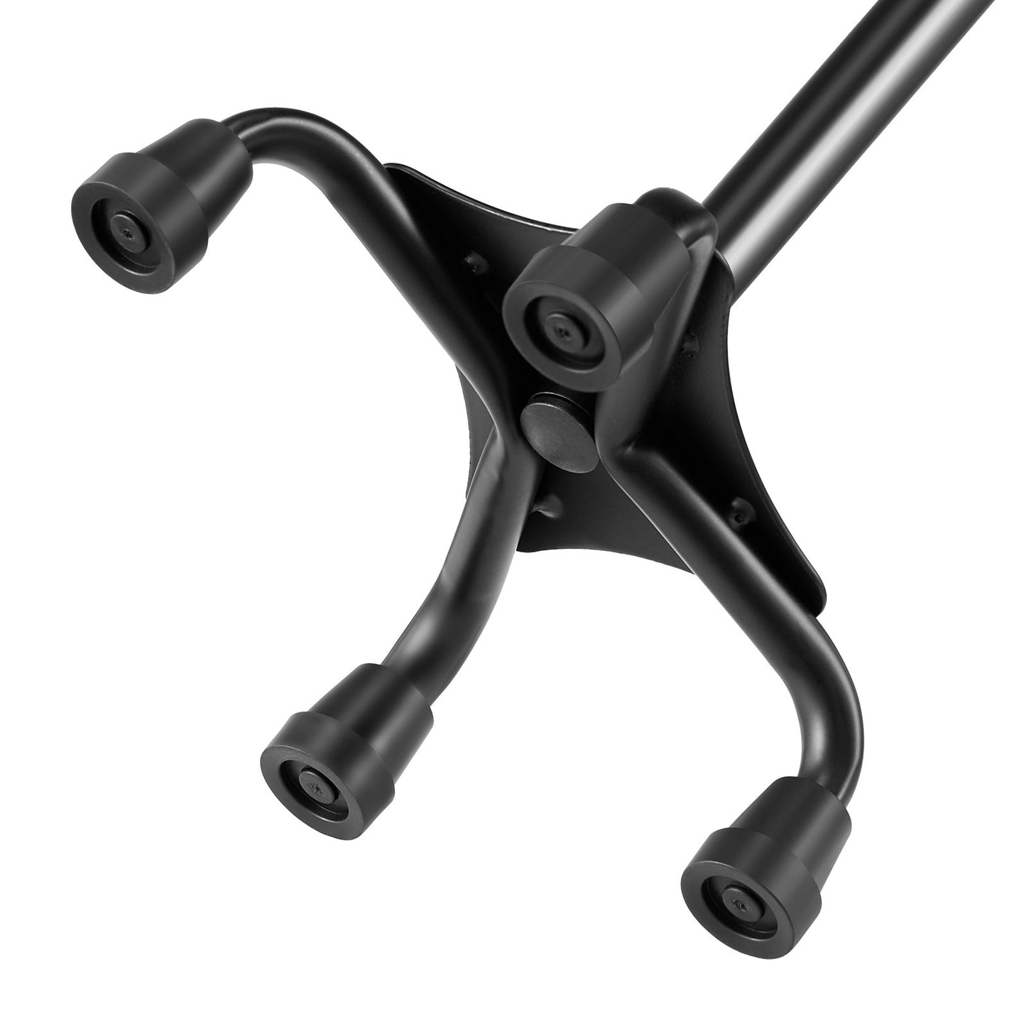 Quad Walking Cane 10-nivås höjdjusterbar käpp 4-stiftsbas