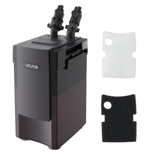 264GPH Canister Filter, 2-Stage External Aquarium Filter with Powerful Pump, Quite Water Circulation Cleaning Machine with Media for Fish Tanks and Aquariums Up to 75 Gallons, for Freshwater
