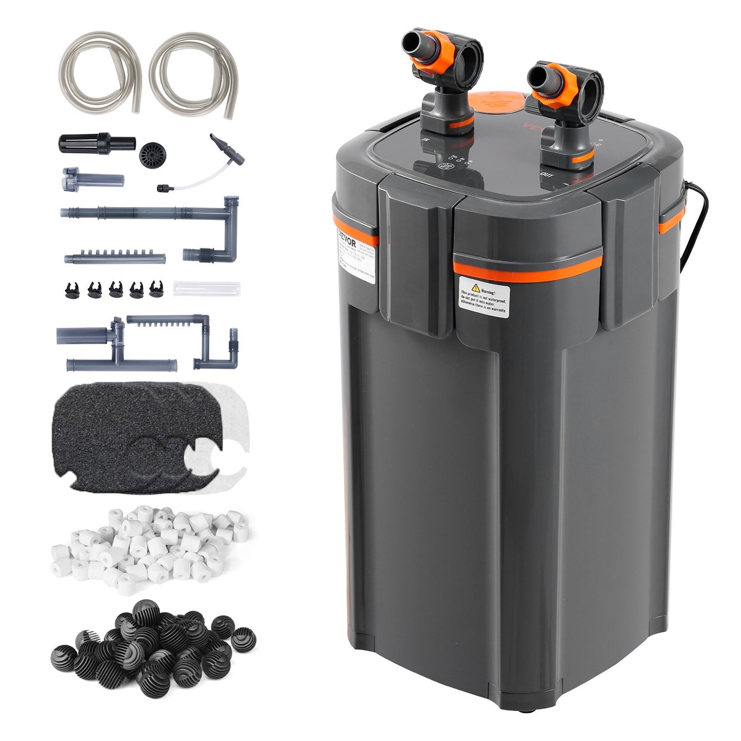 120 Gallon Aquarium Canister Filter 15w UV Lamp Fish Tank Quiet