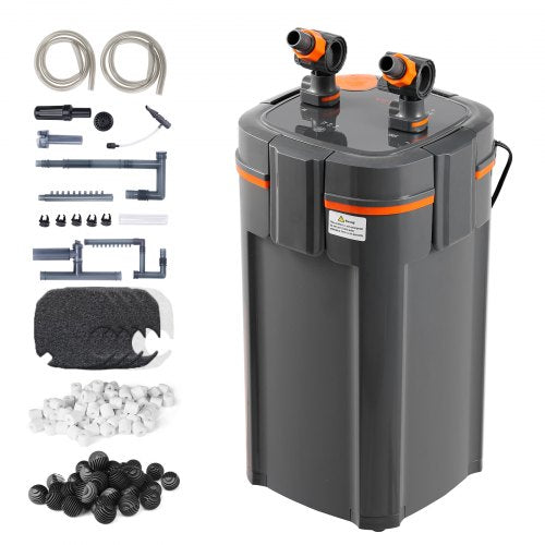 Aquarium Filter 528GPH, 5-Stage Canister Filter 200 Gallon, Ultra-Quiet Internal Aquarium Filter with UV Protection, Submersible Power Filter with Multiple Function for Fish Tanks, 20W