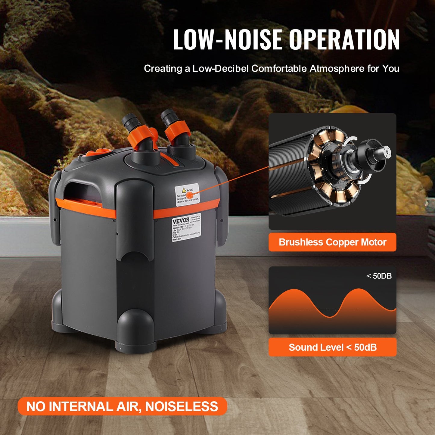 30 Gallon Aquarium Canister Filter 8w UV Lamp Fish Tank Quiet