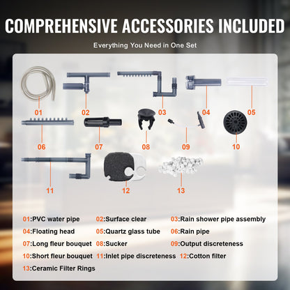 55 Gallon Aquarium Canister Filter 10w UV Lamp Fish Tank Quiet