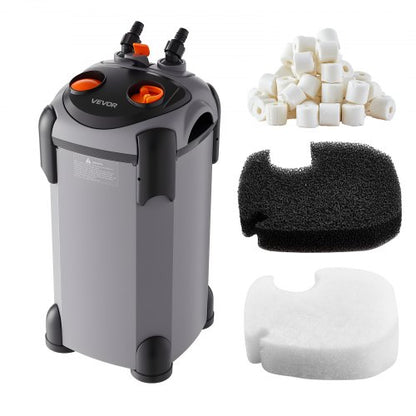 224.5GPH Canister Filter, 3-Stage External Aquarium Filter with Powerful Pump, Quite Water Circulation Cleaning Machine with Media for Fish Tanks and Aquariums Up to 55 Gallons, for Freshwater