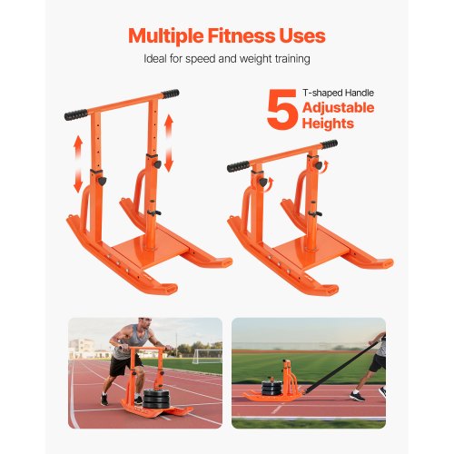 Gewicht Power Pull Push Schlitten Training Fitness Krafttraining Orange | EU