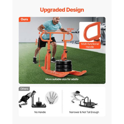 Gewicht Power Pull Push Schlitten Training Fitness Krafttraining Orange | EU