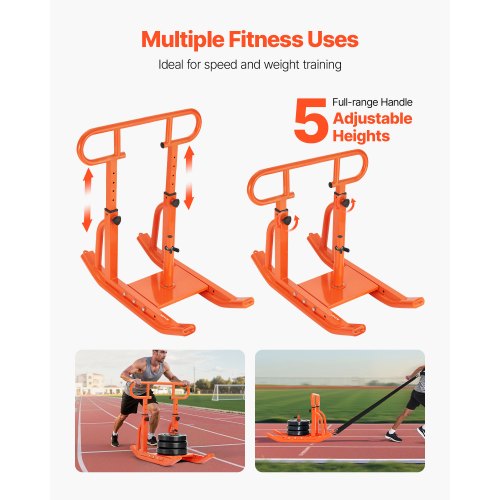Gewicht Power Pull Push Schlitten Training Fitness Krafttraining Orange | EU