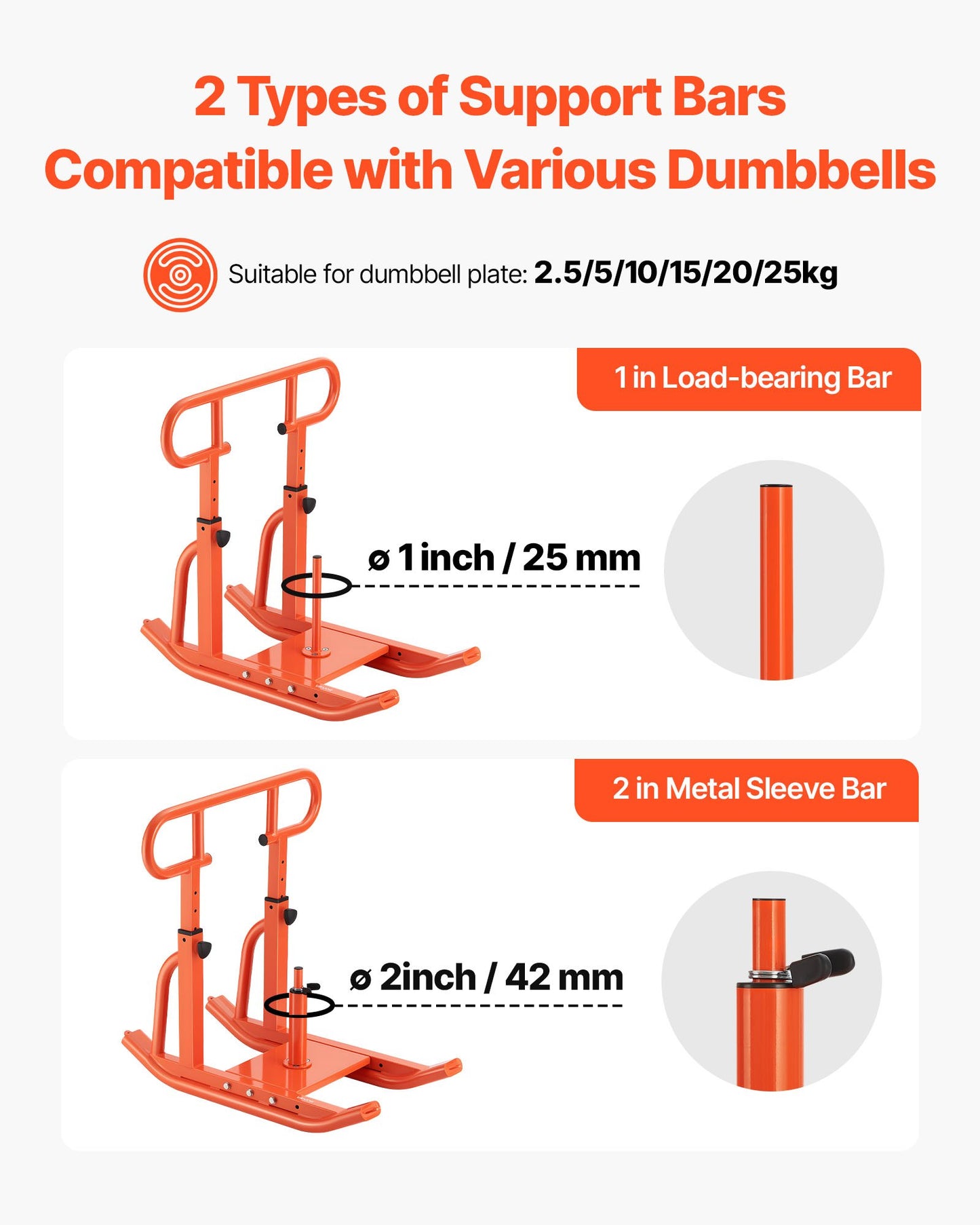 Weight Sled, Steel Power Sled, Fitness Training Sleds for Athletic Exercise Speed Improvement, Workout Equipment with Adjustable Height Handle, Compatible with 1/2 in Weight Plates, Orange