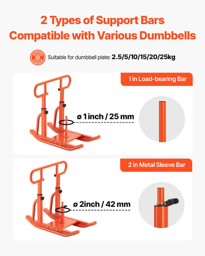 Weight Sled, Steel Power Sled, Fitness Training Sleds for Athletic Exercise Speed Improvement, Workout Equipment with Adjustable Height Handle, Compatible with 1/2 in Weight Plates, Orange