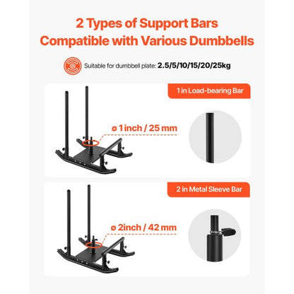 Viktkälke, Stålkraftkälke, Fitness Styrketräningskälkar för Atletisk Träning Hastighetsförbättring, Träningsutrustning med Handtag, Kompatibel med 25/51 mm Viktskivor, Svart |  EU