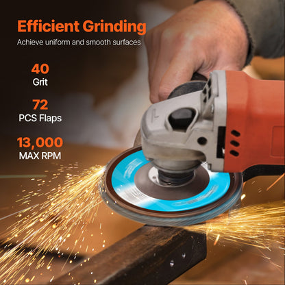 Flap Discs 40 Grit, 4-1/2" x 7/8" Flap Discs for Angle Grinder, Type 29 Zirconia Flap Sanding Disc, Bevel Type Abrasive Grinding Wheels for Deburring, Rust Removal, Sanding, Finishing (10 Pack)