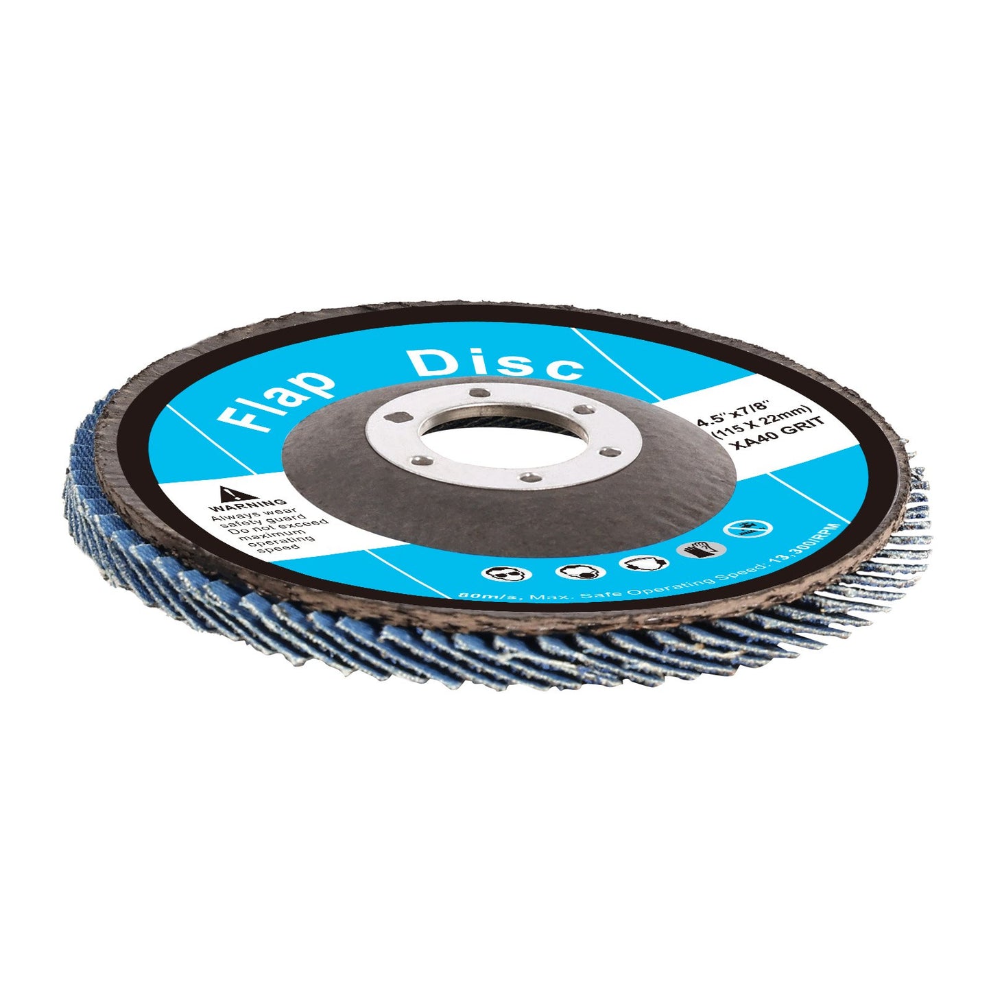 Flap Discs 40 Grit, 4-1/2" x 7/8" Flap Discs for Angle Grinder, Type 29 Zirconia Flap Sanding Disc, Bevel Type Abrasive Grinding Wheels for Deburring, Rust Removal, Sanding, Finishing (10 Pack)