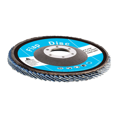 Flap Discs 40 Grit, 4-1/2" x 7/8" Flap Discs for Angle Grinder, Type 29 Zirconia Flap Sanding Disc, Bevel Type Abrasive Grinding Wheels for Deburring, Rust Removal, Sanding, Finishing (10 Pack)
