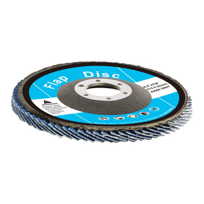 Flap Discs 60 Grit, 4-1/2" x 7/8" Flap Discs for Angle Grinder, Type 29 Zirconia Flap Sanding Disc, Bevel Type Abrasive Grinding Wheels for Deburring, Rust Removal, Sanding, Finishing (10 Pack)