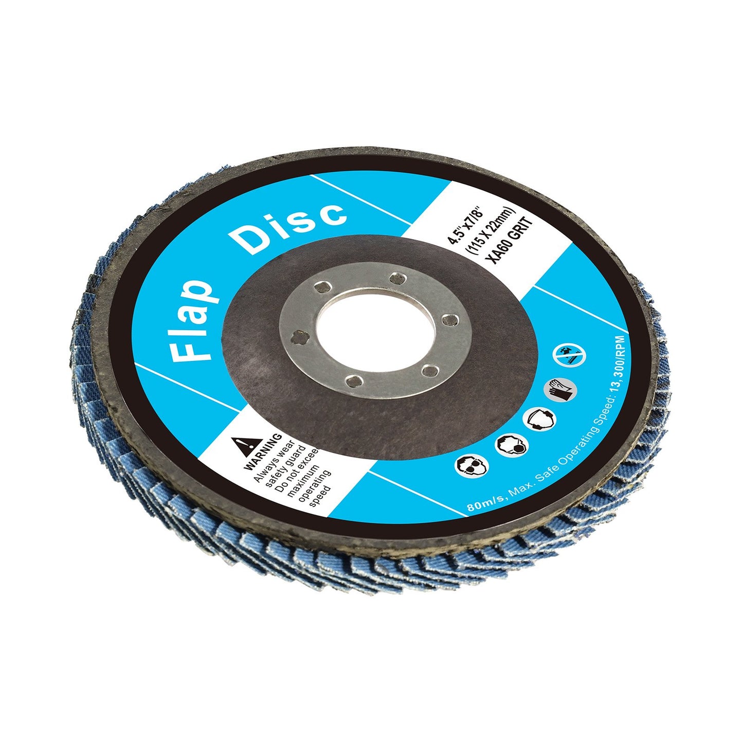 Flap Discs 60 Grit, 4-1/2" x 7/8" Flap Discs for Angle Grinder, Type 29 Zirconia Flap Sanding Disc, Bevel Type Abrasive Grinding Wheels for Deburring, Rust Removal, Sanding, Finishing (10 Pack)