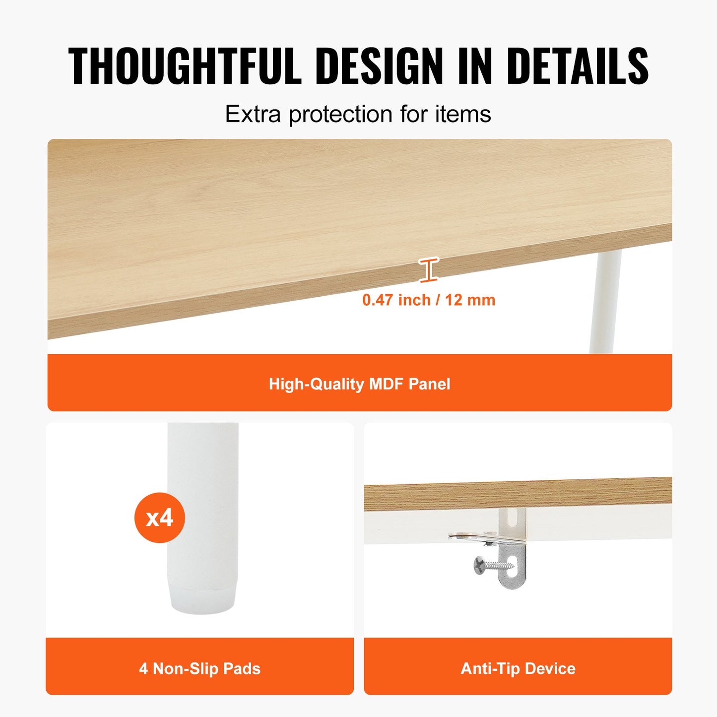 Rotting Bokhylla Stege Hylla med 2 dörrar Rektangel förvaringsställ Naturlig