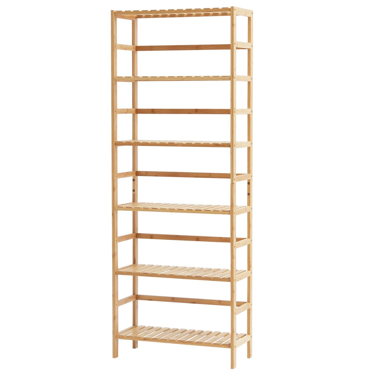 Bamboo bookshelf 6 tiers bamboo ladder bookcase rectangle storage rack
