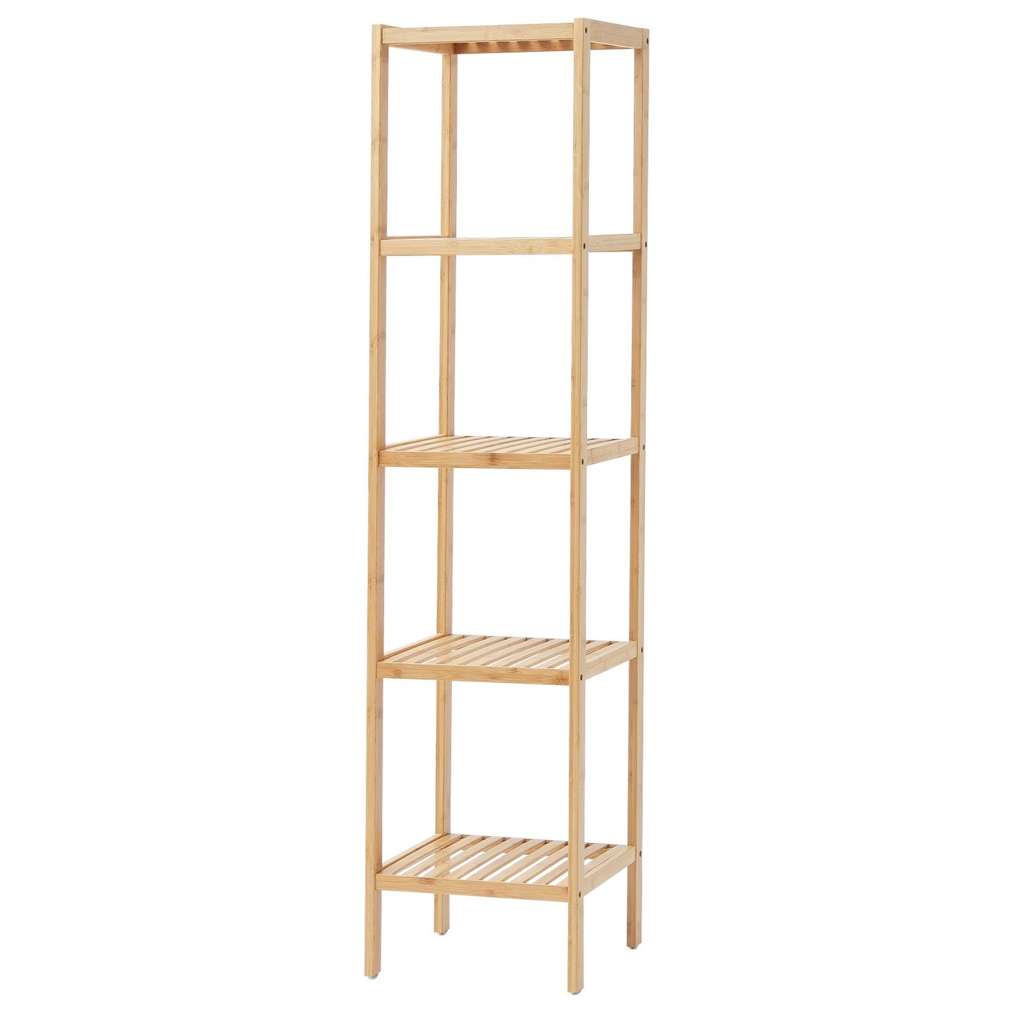 Eck-Bücherregal, 5-stufige Bambusleiter, schmales Regal, Pflanzenständer