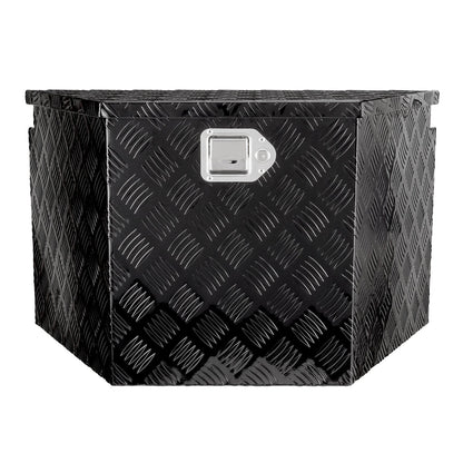 Anhängerdeichselbox, Werkzeugkasten aus Aluminiumlegierung mit Diamantplatte, robuste Anhängerbox-Aufbewahrung mit Schloss und Schlüssel, Nutzanhängerdeichselbox für Pickup, Wohnmobil, Anhänger, 39"x16,5"x12
