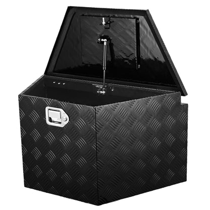 Anhängerdeichselbox, Werkzeugkasten aus Aluminiumlegierung mit Diamantplatte, robuste Anhängerbox-Aufbewahrung mit Schloss und Schlüssel, Nutzanhängerdeichselbox für Pickup, Wohnmobil, Anhänger, 39"x16,5"x12