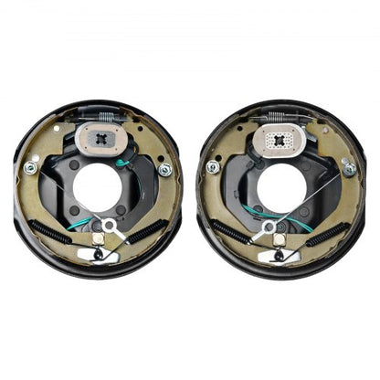 Electric Trailer Brake Assembly, 10" x 2.25", 1 Pair Self-Adjusting Electric Brakes Kit for 3500 lbs Axle, 4-Hole Mounting, Backing Plates for Brake System Part Replacement (1 Right + 1 Left)