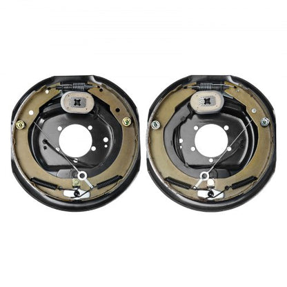 Electric Trailer Brake Assembly, 12" x 2", 1 Pair Self-Adjusting Electric Brakes Kit for 7000 lbs Axle, 5-Hole Mounting, Backing Plates for Braking System Part Replacement (1 Right + 1 Left)