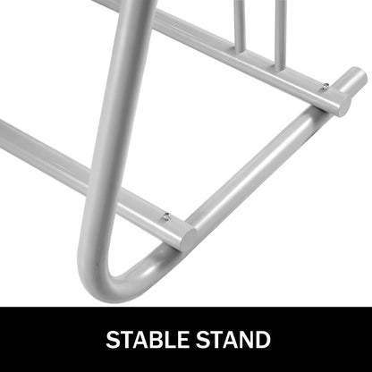 111\" Length Floor Bike Rack, 9 Holders All-Steel Grid Bike Rack, Single-Side Storage Stand for Garages Streets Yards