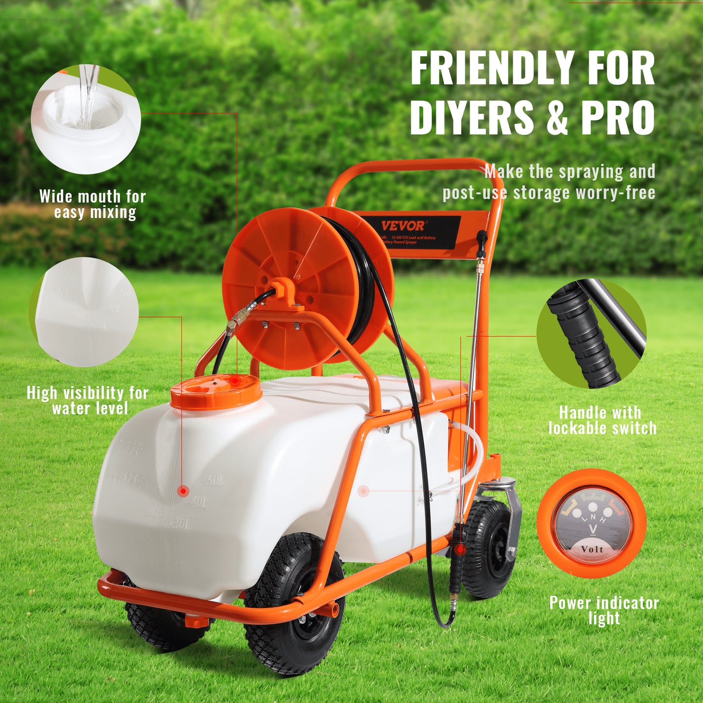 Sprayer Pressure Sprayer Backpack Sprayer Garden Sprayer 60L 0-90PSI