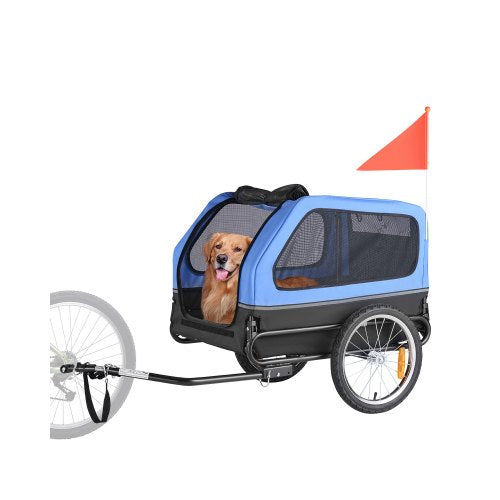 Dog Bike Trailer, Supports up to 88 lbs, Pet Cart Bicycle Carrier for Small & Large Dogs, Easy Folding Frame with Quick Release Wheel, Universal Bicycle Coupler, Reflector, Flag, Internal Leash