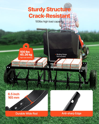 40" bogserpluggluftare med universalkoppling gräsmatta luftare bogsering bakom