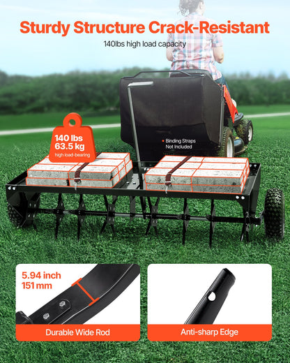 48" bogserpluggluftare med universalkoppling gräsmatta luftare bogsering bakom