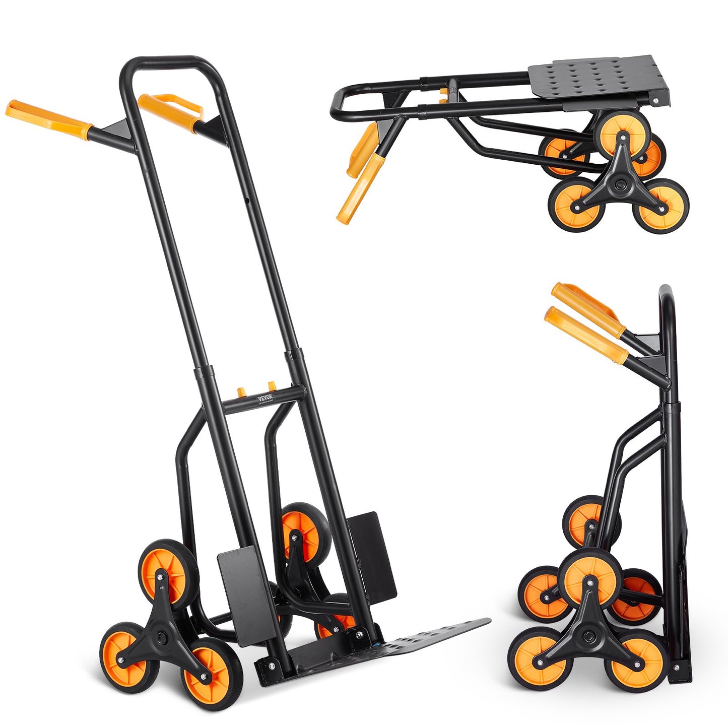 Trappklättringsvagn Heavy Duty Folding Hand Truck Dolly 440 lbs 6 hjul