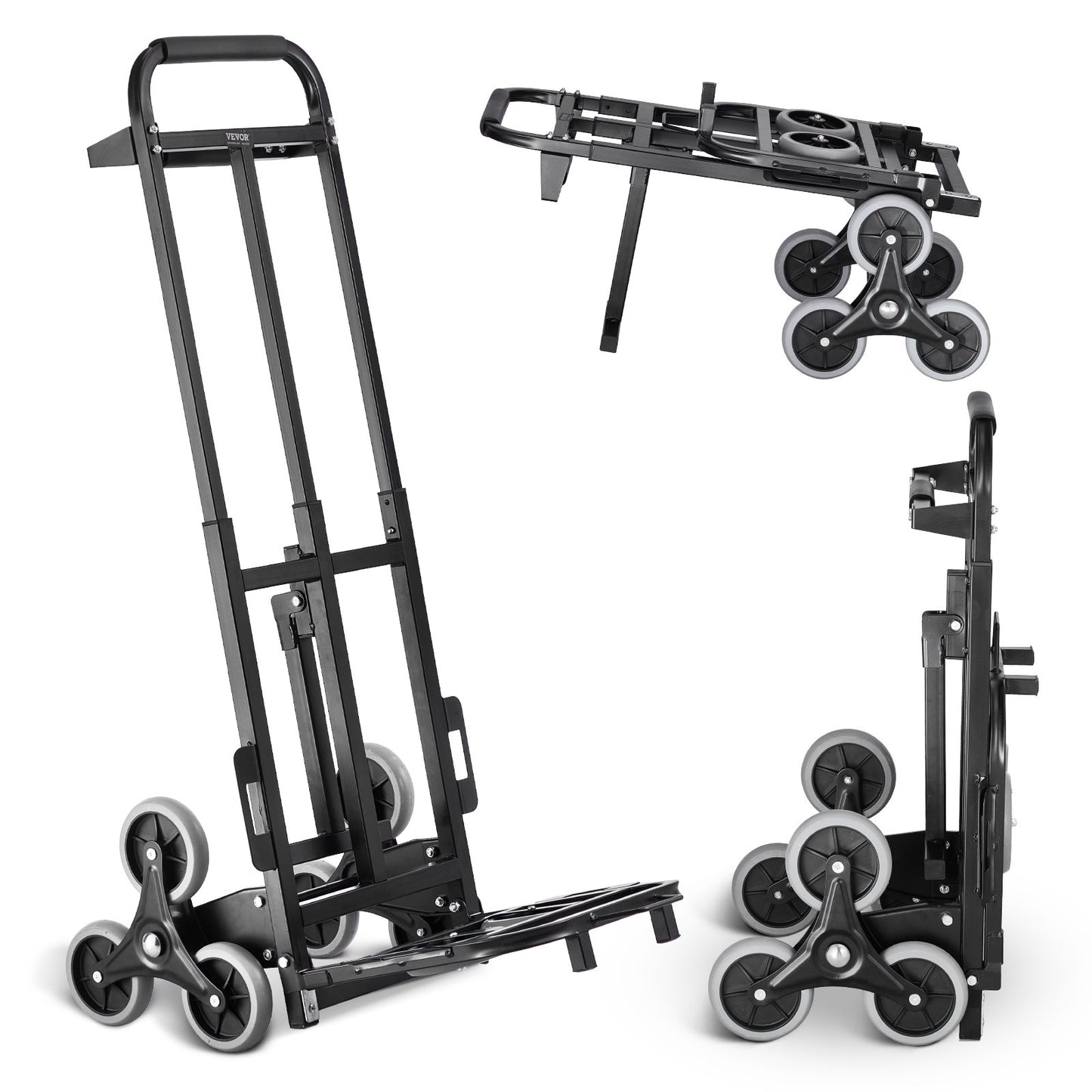 Trappklättringsvagn Heavy Duty Folding Hand Truck Dolly 460 lbs 6 hjul