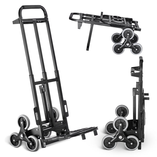 Trappklättringsvagn Heavy Duty Folding Hand Truck Dolly 460 lbs 6 hjul