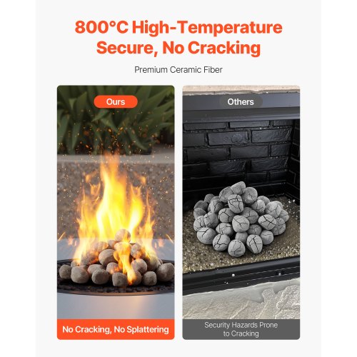 2,5-5 cm 48 st keramiska eldstenar lavastenar återanvändbara