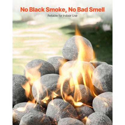 2,5-5 cm 48 st keramiska eldstenar lavastenar återanvändbara