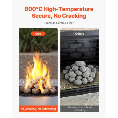 5-7,6 cm 30 st. keramiska eldstenar lavastenar återanvändbara